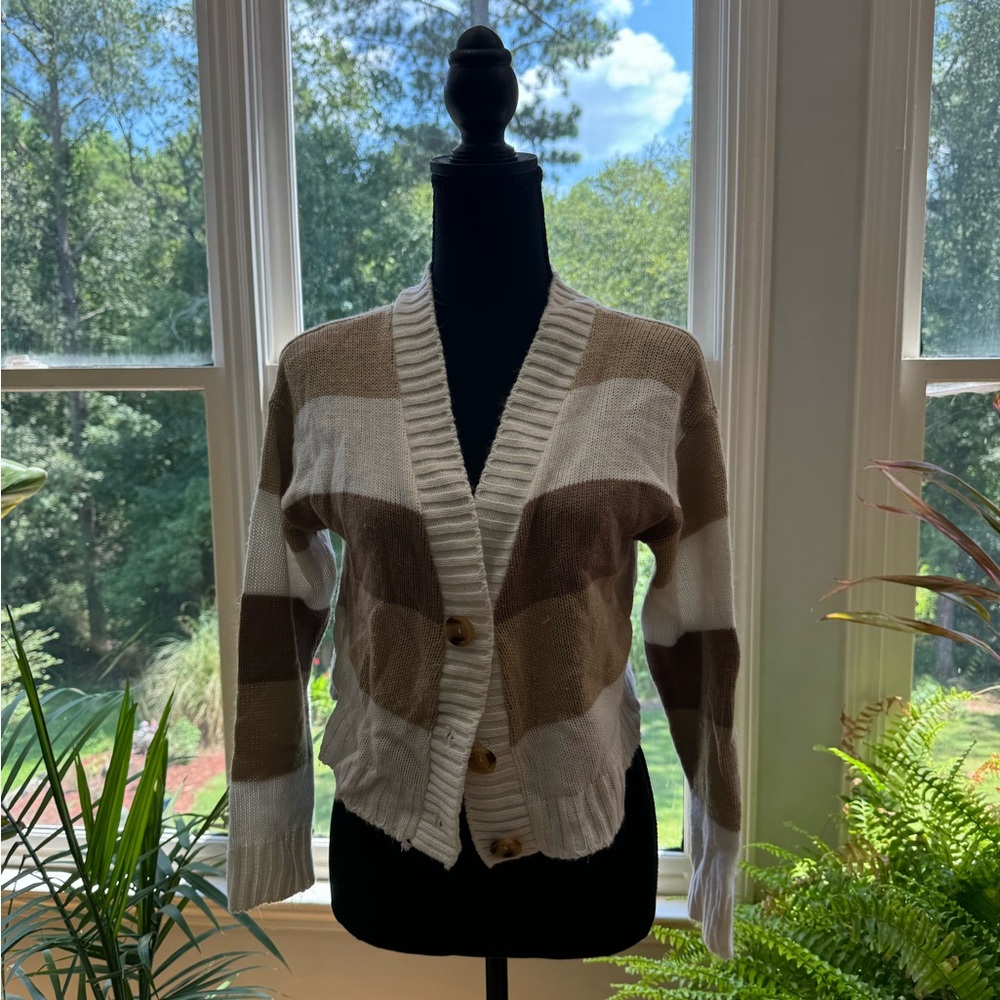 Boohoo Tan Cardigan